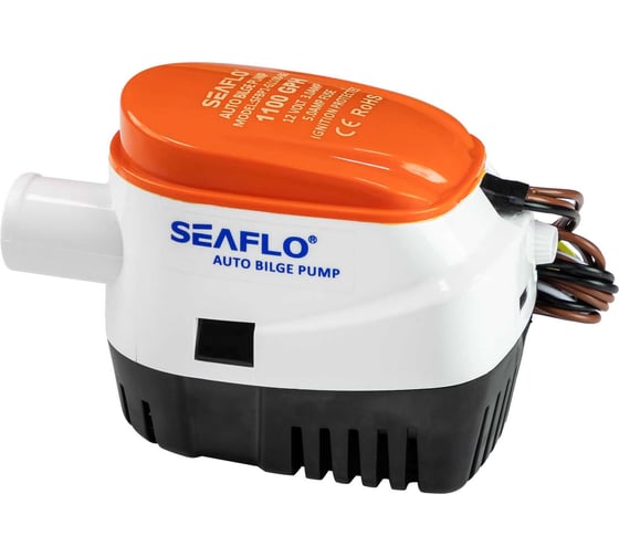 Помпа водооткачивающая автоматическая трюмная SeaFlo 1100 галлон/час, патрубок 29 мм, 12V SFBP1-G1100-06