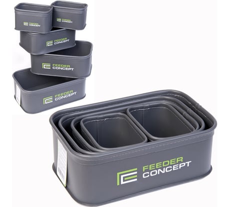 Емкости для прикормки и насадок FEEDER CONCEPT 02 набор, 5 шт. FC102B