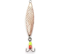 Блесна вертикальная Yaman Листок с тройником, размер 40 мм, вес 5.4 г, цвет никель/медь Я-БВ84