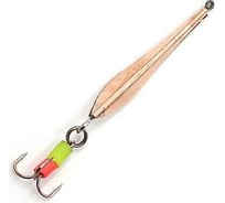 Блесна вертикальная Yaman Марапетка с тройником, размер 50 мм, вес 3.5 г, цвет никель/медь Я-БВ78