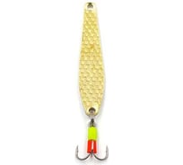 Блесна вертикальная Yaman Марапетка с тройником, размер 40 мм, вес 2.7 г, цвет никель/латунь Я-БВ75