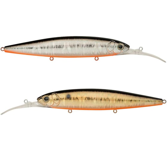 Воблер Strike Pro Минноу Bold Deep Diver 130SP, цвет: 613-SBO/A70-SBO Double Silver/Smoked EG-191L-SP#613-SBO/A70-SBO