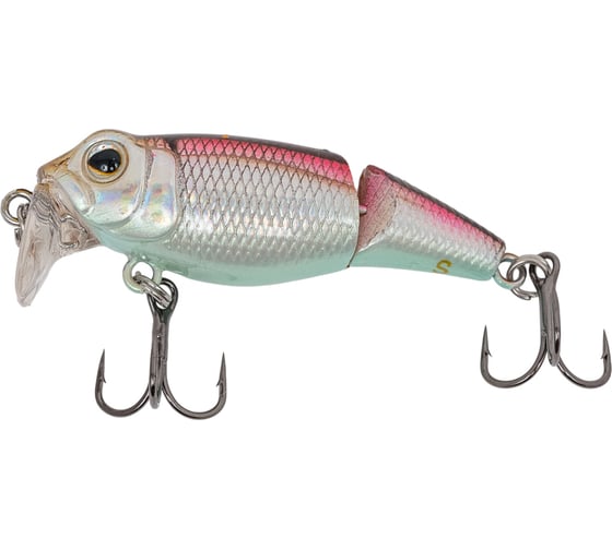 Воблер Strike Pro Составной Pygmy Jointed 40, цвет: A53-EP Silver Smelt UV EG-073J#A53-EP