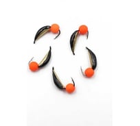 Мормышка вольфрамовая безнасадочная Yaman Капелька №2, вес 0.50 г, фц. красный шар, цвет латунь, 5 шт Я-МР2030