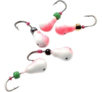 Мормышка литая Yaman Груша, вес 0.5 г, кр. Kumho №26, фц. красный, 5 шт Я-МР1245ФКС