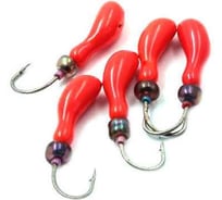 Мормышка литая Yaman Мотылек, вес 0.5 г, кр. Kumho №57, цвет фц. красный, 5 шт Я-МР1682