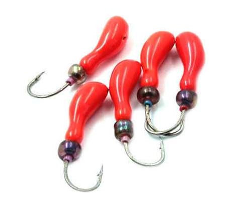 Мормышка литая Yaman Мотылек, вес 0.5 г, кр. Kumho №57, цвет фц. красный, 5 шт Я-МР1682