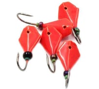 Мормышка литая Yaman Кобра, вес 0.8 г, кр. Kumho №65, цвет фц. красный, 5 шт Я-МР1262ФК