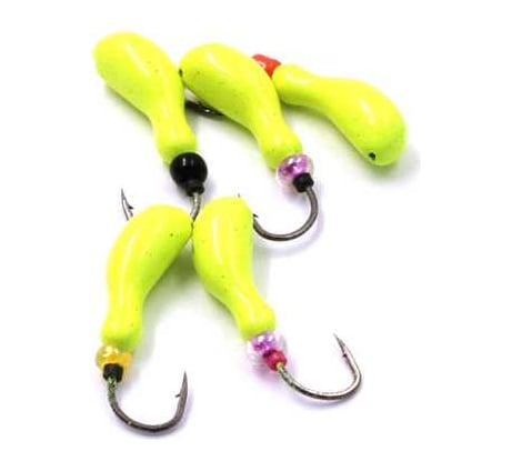 Мормышка литая Yaman Мотылек, вес 0.7 г, кр. Kumho №58, цвет фц. желтый, 5 шт Я-МР1259ФЖ