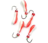 Мормышка литая Yaman Мотылек, вес 0.5 г, кр. Kumho №57, цвет фц. красный, 5 шт Я-МР1684