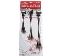 Набор поводков стальных Namazu Leader 1x7 Nylon Coated Black, L-15/20/25 см, test- 11 кг, 20 шт N-17LSB30-S60