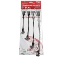 Набор поводков стальных Leader 1x7 Nylon Coated Green, L-15/20/25/30 см, test- 11 кг, по 10 шт N-17LSG30-S40