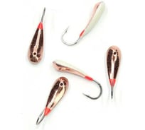 Мормышка паяная Yaman Уралка вес 1.9 г, кр.№6, медь/светонак, 5 шт Я-МРЛ26