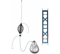 Оснастка фидерная Yaman Убийца карася, кормушка витая пружина 55 мм, груз ложка 80 г, плетеный шнур Я-ОУК-85-015-8