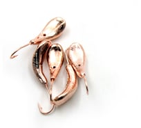 Мормышка Yaman Комар с отверстием, цвет COPPER PLATED, р.5, вес 1.0 г, 5 шт Я-МР0009