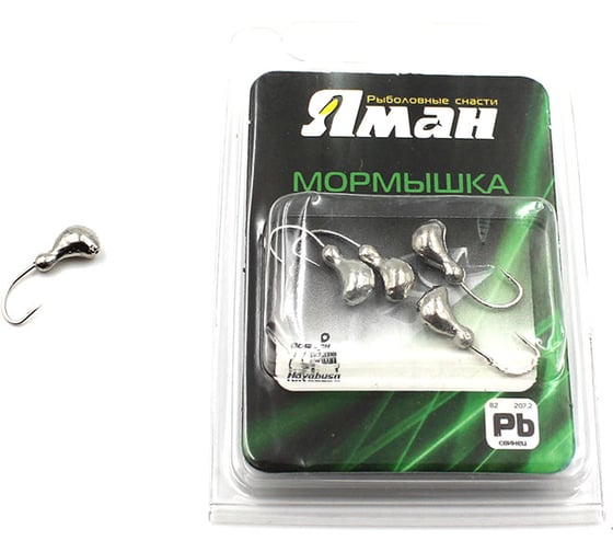 Мормышка Yaman ст. муравей с отверстием, цвет NL, вес 0.5 г, 5 шт Я-МР0023 1