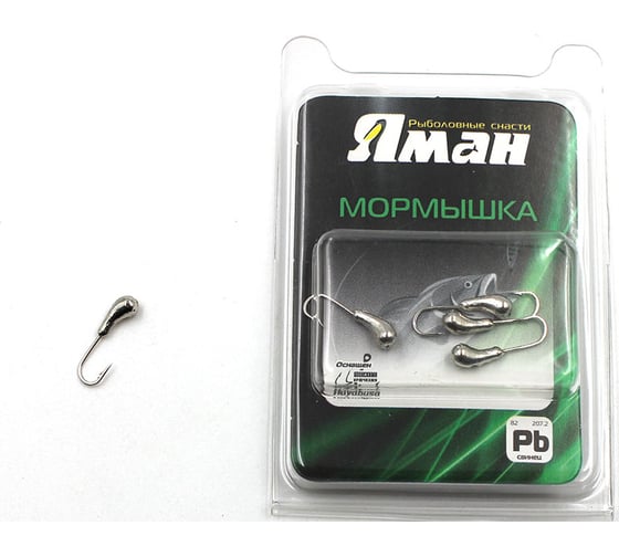 Мормышка Yaman уралка с отверстием, цвет NL, d 3, вес 0.3 г, 5 шт Я-МР0083