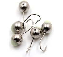 Мормышка Yaman шар с отверстием, цвет NL с фосф. пяткой, d 5, вес 0.7 г, 5 шт Я-МР0194