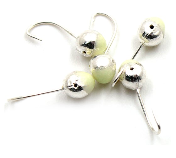 Мормышка Yaman шар с отверстием, цвет SILVER PLATED, с фосф. пяткой, d 5, вес 0.7 г, 5 шт Я-МР0196 1