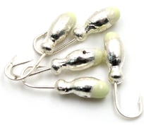 Мормышка Yaman щелкун с отверстием, цвет SILVER PLATED, с фосф. пяткой, вес 0.5 г, 5 шт Я-МР0137