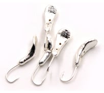 Мормышка Yaman Комар с отверстием, цвет SILVER PLATED, р 4, вес 0,5 г, 5 шт Я-МР0005