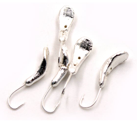 Мормышка Yaman Комар с отверстием, цвет SILVER PLATED, р 4, вес 0,5 г, 5 шт Я-МР0005