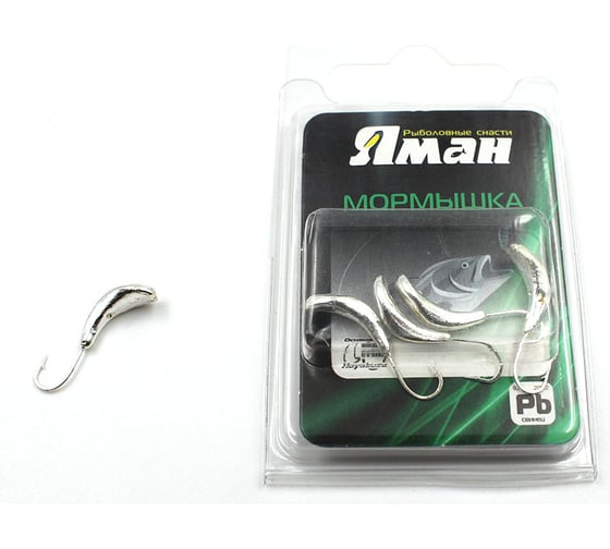 Мормышка Yaman Комар с отверстием, цвет SILVER PLATED, р 5, вес 1,0 г, 5 шт Я-МР0010 1