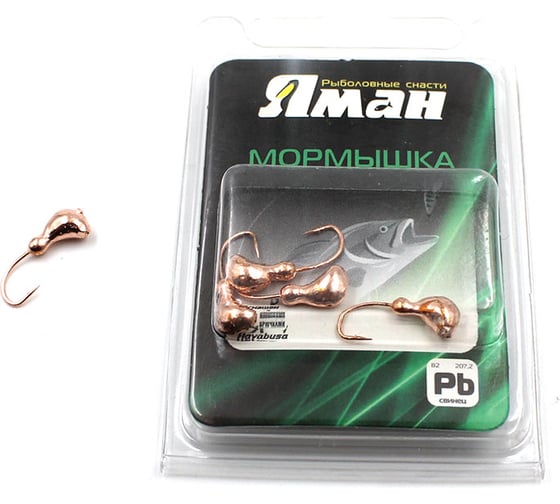 Мормышка Yaman муравей с отверстием, цвет COPPER PLATED, вес 0,5 г, 5 шт Я-МР0022