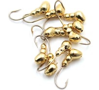 Мормышка Yaman муравей с отверстием, цвет GOLD PLATED, d 3, вес 0,3 г, 5 шт Я-МР0059