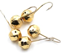 Мормышка Yaman шар с отверстием, цвет GOLD PLATED, d 5, гран., вес 0.7 г, 5 шт Я-МР0109