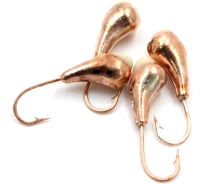 Мормышка Yaman уралка с отверстием, цвет COPPER PLATED, с фосф. пяткой, d 4, вес 0.5 г, 5 шт Я-МР0178