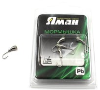 Мормышка Yaman уралка с отверстием, цвет NL с фосф. пяткой, d 4, вес 0.5 г, 5 шт Я-МР0179
