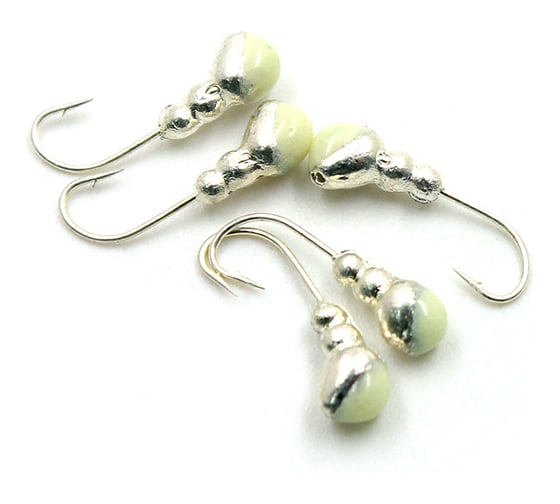 Мормышка Yaman муравей с отверстием, цвет SILVER PLATED, с фосф. пяткой, d 4, вес 0.6 г, 5 шт Я-МР0167 1
