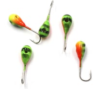 Мормышка вольфрамовая Yaman Капля с отверстием, р. 3, вес 0.30, цвет окунь, 5 шт Я-МР1265