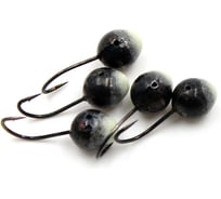 Мормышка Yaman шар с отверстием, цвет BN, с фосф. пяткой, d 5, вес 0.7 г, 5 шт Я-МР0197