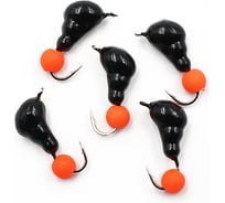 Мормышка безнасадочная Yaman Муравей с ушком вес 1,2 г, шарик оранжевый неон, 5 шт Я-МР1995