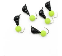 Мормышка безнасадочная Yaman Муравей с ушком вес 0,45 г, шарик желтый неон, 5 шт Я-МР1986