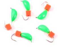 Мормышка безнасадочная Yaman Банан зеленый, d-4 мм, вес 1 г, ядреный кубик красный, 5 шт Я-МР2588