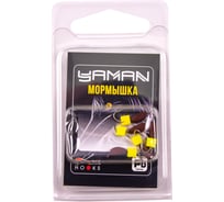 Мормышка безнасадочная Yaman Банан матовый шоколад, d-3 мм, вес 0.5 г, ядреный кубик желтый, 5 шт Я-МР2651