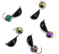 Мормышка безнасадочная Yaman Банан черный, d-3.5 мм, вес 0.7 г, кристалл хамелеон, 5 шт Я-МР2575