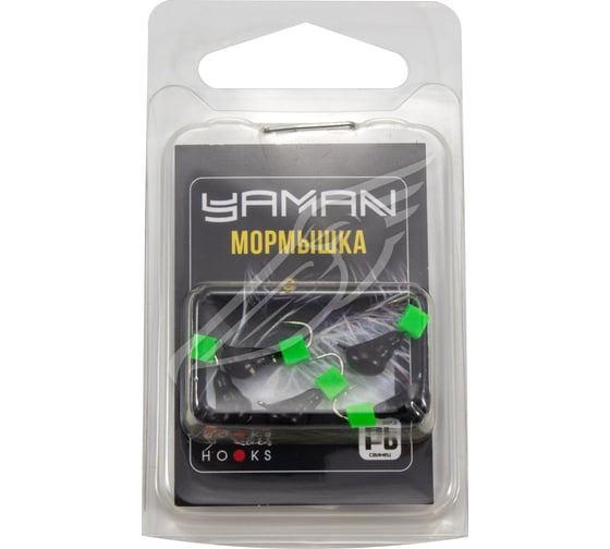 Мормышка безнасадочная Yaman Муравей с ушком, вес 0.45 г, ядреный кубик зеленый, 5 шт Я-МР2564