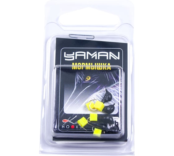 Мормышка безнасадочная Yaman Муравей с ушком, вес 0.8 г, ядреный кубик желтый, 5 шт Я-МР2552