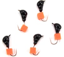 Мормышка безнасадочная Yaman Муравей с ушком, вес 0.45 г, ядреный кубик красный, 5 шт Я-МР2559