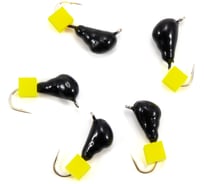 Мормышка безнасадочная Yaman Муравей с ушком, вес 0.6 г, ядреный кубик желтый, 5 шт Я-МР2553