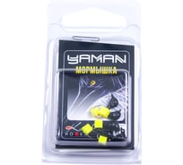 Мормышка безнасадочная Yaman Муравей с ушком, вес 1 г, ядреный кубик желтый, 5 шт Я-МР2551