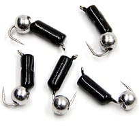 Мормышка безнасадочная Yaman Гвоздешарик черный, d-2 мм, вес 0.45 г, шарик никелированный, 5 шт Я-МР1691