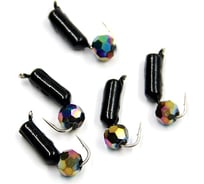 Мормышка безнасадочная Yaman Гвоздешарик черный, d-2.5 мм, вес 0.6 г, кристалл хамелеон, 5 шт Я-МР1744