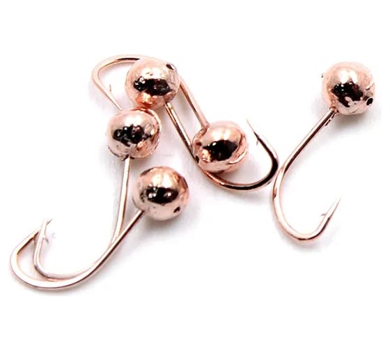 Мормышка Yaman шар с отверстием, цвет COPPER PLATED, d 4, вес 0.4 г, 5 шт Я-МР0102 1
