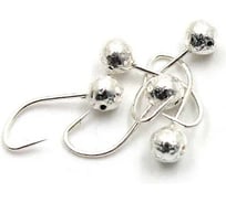 Мормышка Yaman шар с отверстием, цвет SILVER PLATED, с фосф. пяткой, d 6, вес 1.2 г, 5 шт Я-МР0201