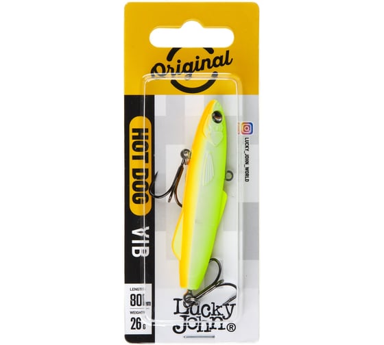 Воблер тонущиий вертикальный Lucky John HOTDOG VIB 80/003 LJHVIB80-003